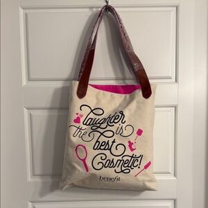 Benefit Cream and Pink Tote Bag Collection